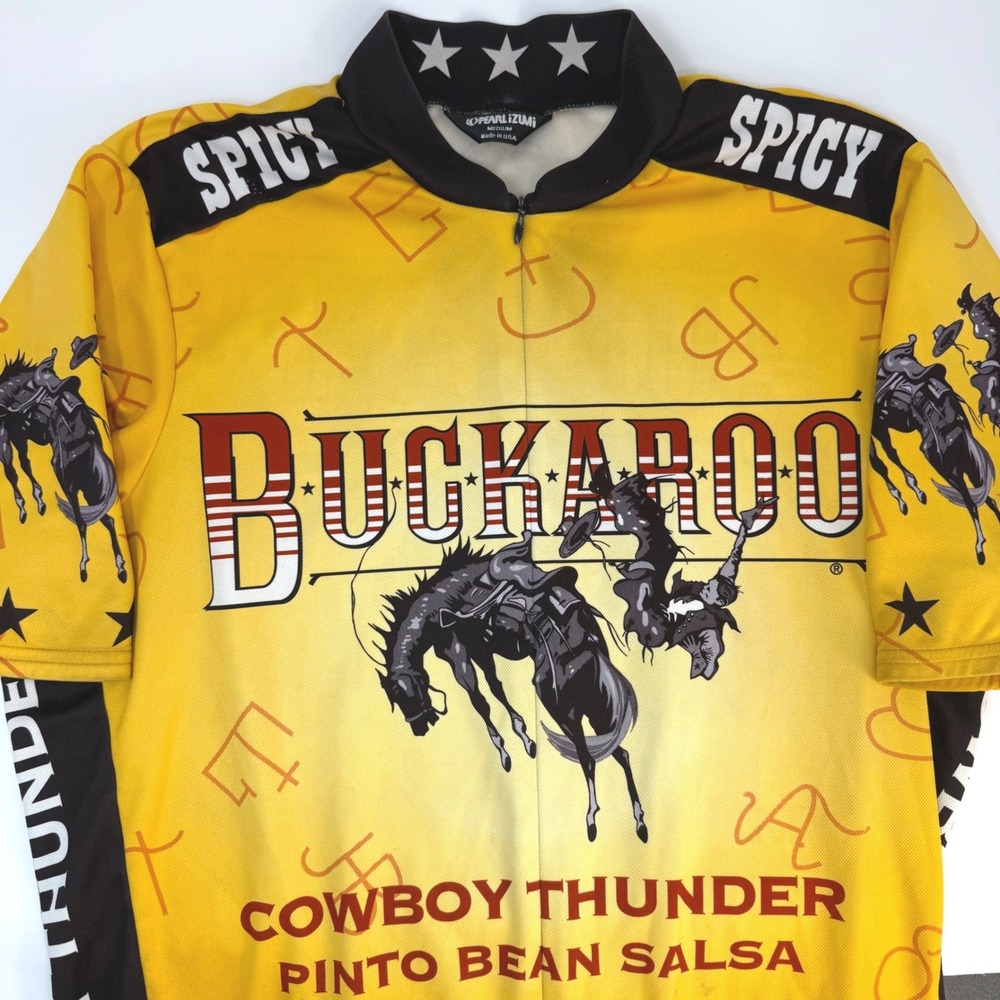 Pearl Izumi Buckaroo Cowboy Thunder Pinto‎ Bean Salsa Cycling Jersey Mens Medium